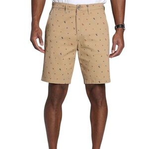 NWT Jachs New York Bleecker Chino Shorts in Dark Khaki Palm Trees NWT Size 31
